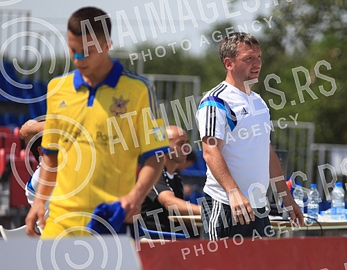 Euro Beach Soccer Cup 2016 match between Ukraine and Switzerland. Utakmica Evropskog kupa u fudbalu na pesku izmedju Ukrajine i Svajcarske.