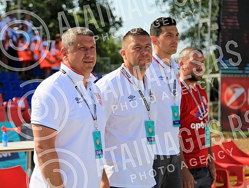 Euro Beach Soccer Cup 2016 match between Serbia and Spain. Utakmica Evropskog kupa u fudbalu na pesku izmedju Srbije i Spanije.