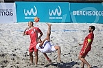 Euro Beach Soccer Cup 2016 match between Serbia and Spain. Utakmica Evropskog kupa u fudbalu na pesku izmedju Srbije i Spanije.