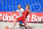 Euro Beach Soccer Cup 2016 match between Russia and Hungary. Utakmica Evropskog kupa u fudbalu na pesku izmedju Rusije i Madjarske.