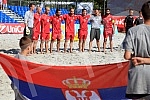 Euro Beach Soccer Cup 2016 match between Serbia and Spain. Utakmica Evropskog kupa u fudbalu na pesku izmedju Srbije i Spanije.