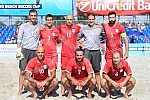 Euro Beach Soccer Cup 2016 match between Serbia and Spain. Utakmica Evropskog kupa u fudbalu na pesku izmedju Srbije i Spanije.