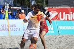 Euro Beach Soccer Cup 2016 match between Serbia and Spain. Utakmica Evropskog kupa u fudbalu na pesku izmedju Srbije i Spanije.