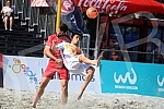 Euro Beach Soccer Cup 2016 match between Serbia and Spain. Utakmica Evropskog kupa u fudbalu na pesku izmedju Srbije i Spanije.