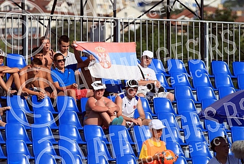 Euro Beach Soccer Cup 2016 match between Serbia and Spain. Utakmica Evropskog kupa u fudbalu na pesku izmedju Srbije i Spanije.