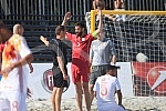 Euro Beach Soccer Cup 2016 match between Serbia and Spain. Utakmica Evropskog kupa u fudbalu na pesku izmedju Srbije i Spanije.