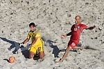 Euro Beach Soccer Cup 2016 match between Serbia and Spain. Utakmica Evropskog kupa u fudbalu na pesku izmedju Srbije i Spanije.