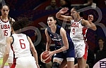 The match between USA and Serbia at the FIBA Women's Olympic Qualifying Tournament Serbia 2020. Utakmica izmedju Sjedinjenih Americkih Drzava i Srbije u sklopu na FIBA olimpijskog kvalifikacionog  turnira za zene Srbija 2020