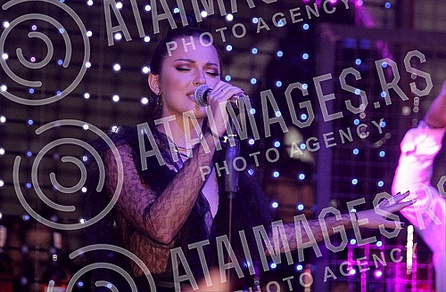 Performance of Aleksandra Prijovic held in night club Gotik.Nastup Aleksandre Prijovic u nocnom klubu Gotik.