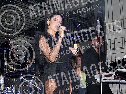 Performance of Aleksandra Prijovic held in night club Gotik.Nastup Aleksandre Prijovic u nocnom klubu Gotik.