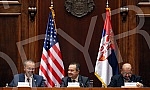 he President of the National Assembly of the Republic of Serbia, Ivica Dacic, addressed the gathering on the occasion of marking the 140th anniversary of the establishment of diplomatic relations between Serbia and the United States.Predsednik Naro