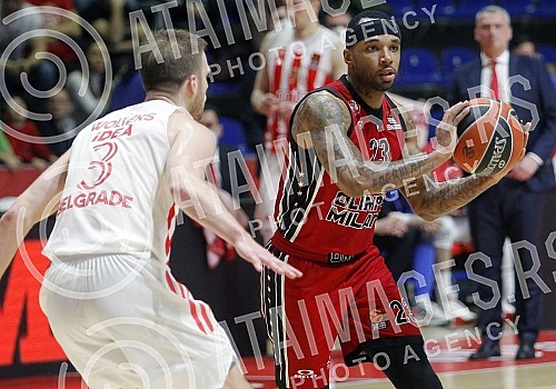 The match of the 24th round of the Turkish Airlines Euroleague between KK Crvena zvezda mts and KK AX Armani Exchange Milan was played in the Aleksandar Nikolic Hall.Utakmica 24. kola Turkish Airlines Evrolige izmedju KK Crvena zvezda mts i KK Arma