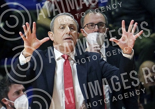 The match of the 24th round of the Turkish Airlines Euroleague between KK Crvena zvezda mts and KK AX Armani Exchange Milan was played in the Aleksandar Nikolic Hall.Utakmica 24. kola Turkish Airlines Evrolige izmedju KK Crvena zvezda mts i KK Arma