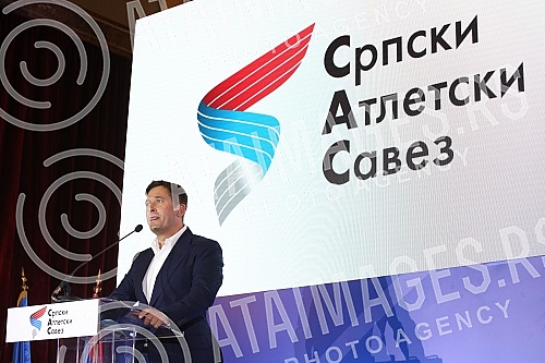 Promotion of the 2022 World Athletics Championship Logo held in the ceremonial hall of the Belgrade City Assembly.Odrzana Promocija Loga Svetskog prvenstva u atletici 2022 godine u svecanoj sali Skupstine grada Beograda.