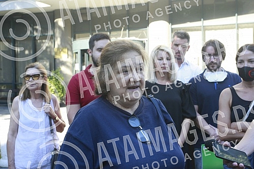 In front of the Municipality of Vracar, a press conference was held by the DSS committee group - Association 