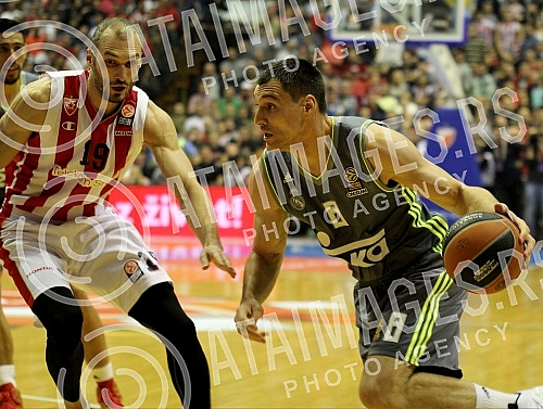 Utakmica sedmog (7.) kola Evrolige (7th Round Group A Turkish Airlines Euroleague) izmedju KK Crvena zvezda Telekom (Belgrade, Serbia) i Real Madrid (Madrid, Spain) odigran u Hali Pionir. 