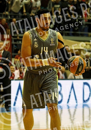 Utakmica sedmog (7.) kola Evrolige (7th Round Group A Turkish Airlines Euroleague) izmedju KK Crvena zvezda Telekom (Belgrade, Serbia) i Real Madrid (Madrid, Spain) odigran u Hali Pionir. 