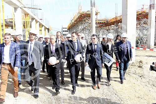 Visit to the construction of shopping center, 