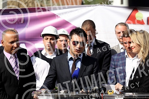 Visit to the construction of shopping center, 