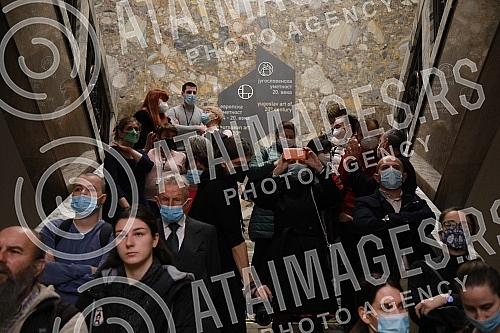 On the occasion of marking the Statehood Day of the Republic of Serbia, the National Museum, after extensive conservation and restoration works, today solemnly presented the monumental work of Paje Jovanovic, Coronation of Emperor Dusan, also known a