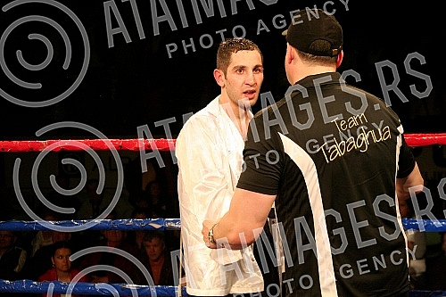 Pinki boxing night. Welter: Stefan Stevanovic (Serbia) vs Karlo Tabaghua (Sweden) Bout for IBF Youth welter title.Vece profi boksa u Pinkiju, Velter kategorija: Stefan Stevanovic (Srbija) - Karlo Tabaghua (Svedska). 