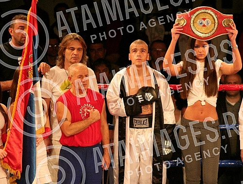 Pinki boxing night. Welter: Stefan Stevanovic (Serbia) vs Karlo Tabaghua (Sweden) Bout for IBF Youth welter title.Vece profi boksa u Pinkiju, Velter kategorija: Stefan Stevanovic (Srbija) - Karlo Tabaghua (Svedska). 