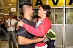 Ivana Spanovic arrival in Belgrade after winning a medal at the World Long Jump Championship.Dolazak Ivane Spanovic u Beograd po osvajanju medalje na svetskom prvenstvu u skoku u dalj.