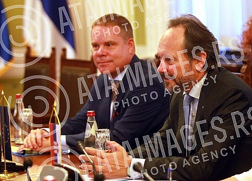 The President of the National Assembly of Serbia, Vladimir Orlic, met with the Ambassador and Head of the Delegation of the European Union in Serbia, Emanuele Giaufret.