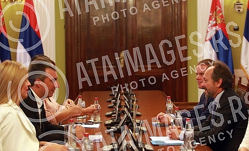 The President of the National Assembly of Serbia, Vladimir Orlic, met with the Ambassador and Head of the Delegation of the European Union in Serbia, Emanuele Giaufret.