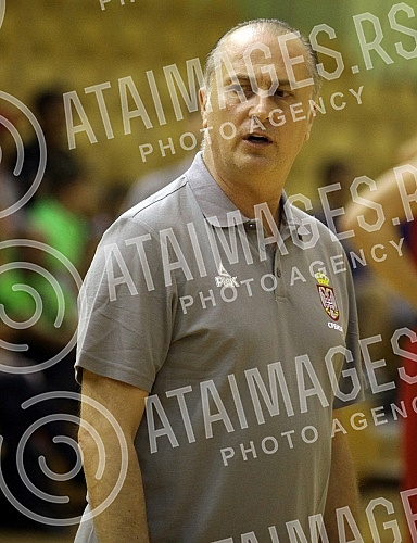 Prijeteljska utakmica muskih seniorskih kosarkaskih reprezentacija Srbije i Madjarske u sklopu priprema za Evropsko Prvenstvo 2015 (European Championship 2015).