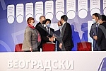 The contractual agreement for the Project of infrastructure construction and filling of the plateau for the metro depot in Makisko polje in Belgrade was signed in the ceremonial hall of the Old Palace.Ugovorni sporazum za Projekat izgradnje infrast