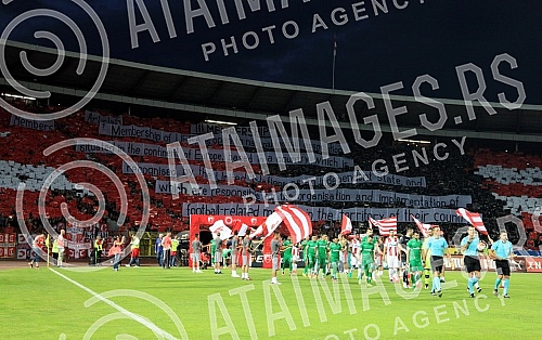 UEFA Champions League qualification match between FK Crvena Zvezda (Serbia) and FC Ludogorets (Bulgaria) played at Rajko Mitic stadium.  Utakmica kvalifikacija za Ligu Sampiona izmedju FK Crvena Zvezda i FK Ludogorec odigrana na stadionu Rajko Mitic