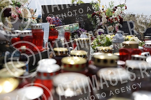The grave of Oliver Dragojevic in the cemetery of St. Roka in Vela Luka, on Korcula.Grob Olivera Dragojevica na groblju sv. Roka u Veloj Luci, na Korculi