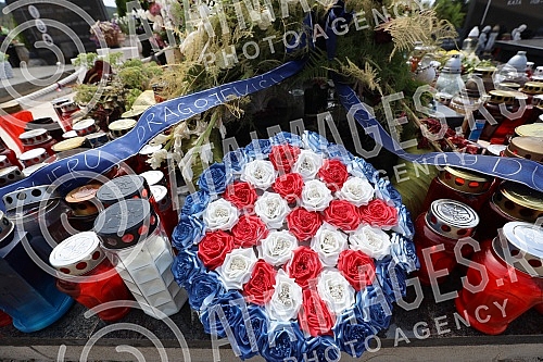 The grave of Oliver Dragojevic in the cemetery of St. Roka in Vela Luka, on Korcula.Grob Olivera Dragojevica na groblju sv. Roka u Veloj Luci, na Korculi