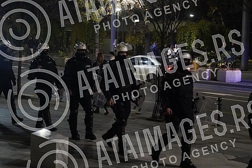 A gathering of several non-governmental organizations, opposition parties and citizens gathered on Cvetni trg for the 