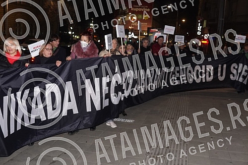 A gathering of several non-governmental organizations, opposition parties and citizens gathered on Cvetni trg for the 