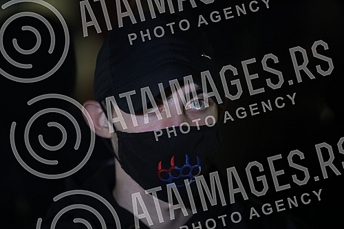 Members of the Leviathan movement gathered on Cvetni trg, where the gathering 