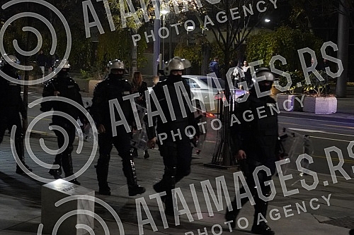 A gathering of several non-governmental organizations, opposition parties and citizens gathered on Cvetni trg for the 