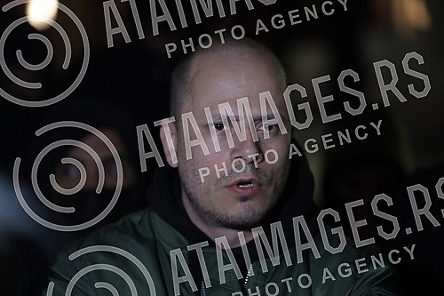 Members of the Leviathan movement gathered on Cvetni trg, where the gathering 