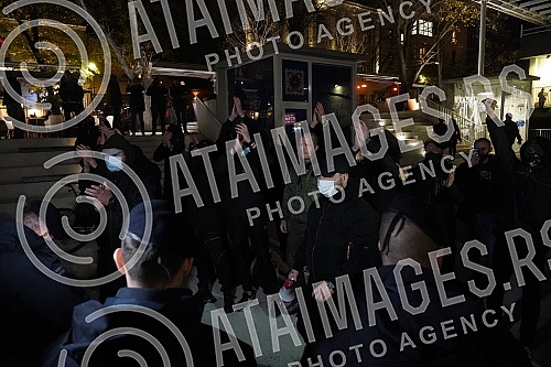 A gathering of several non-governmental organizations, opposition parties and citizens gathered on Cvetni trg for the 