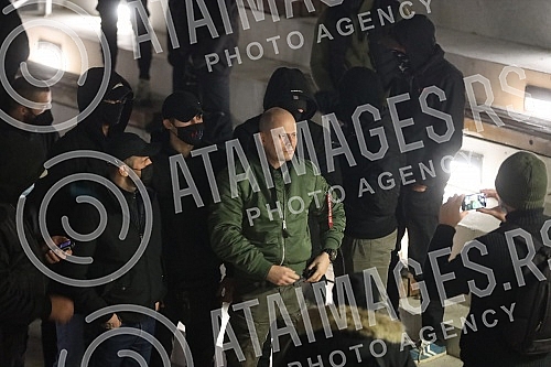 Members of the Leviathan movement gathered on Cvetni trg, where the gathering 