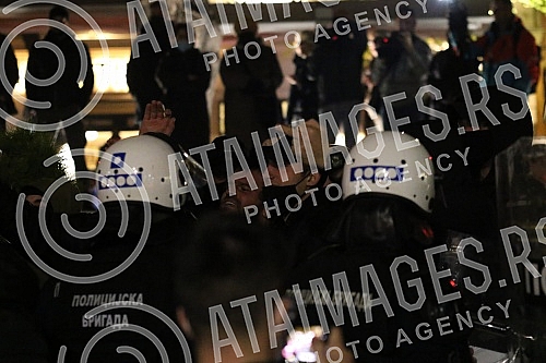 A gathering of several non-governmental organizations, opposition parties and citizens gathered on Cvetni trg for the 