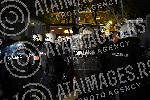 A gathering of several non-governmental organizations, opposition parties and citizens gathered on Cvetni trg for the 