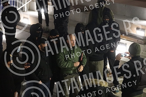 Members of the Leviathan movement gathered on Cvetni trg, where the gathering 