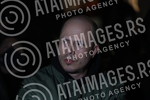 Members of the Leviathan movement gathered on Cvetni trg, where the gathering 