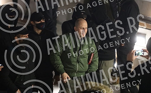 Members of the Leviathan movement gathered on Cvetni trg, where the gathering 