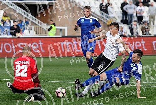 Serbian football Super League match between FK Partizan and FK Radnik Surdulica played at Partizan stadium. Utakmica fudbalske Super Lige Srbije izmedju FK Partizan i FK Radnik Surdulica odigrana na stadionu Partizana. 