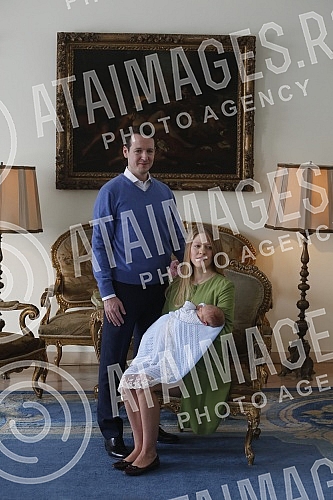 His Royal Highness Prince Philip Karadjordjevic and Danica Karadjordjevic with his son Stefan at the White Palace.Njegovo Kraljevsko Visocanstvo Princ Filip Karadjordjevic i Danica Karadjordjevic sa sinom Stefanom na Belom dvoru.