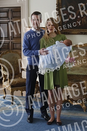His Royal Highness Prince Philip Karadjordjevic and Danica Karadjordjevic with his son Stefan at the White Palace.Njegovo Kraljevsko Visocanstvo Princ Filip Karadjordjevic i Danica Karadjordjevic sa sinom Stefanom na Belom dvoru.