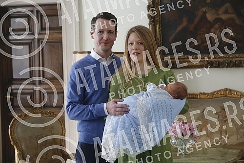 His Royal Highness Prince Philip Karadjordjevic and Danica Karadjordjevic with his son Stefan at the White Palace.Njegovo Kraljevsko Visocanstvo Princ Filip Karadjordjevic i Danica Karadjordjevic sa sinom Stefanom na Belom dvoru.